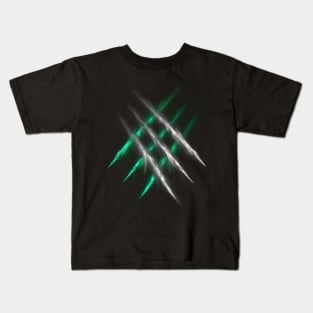 Claws scratches mint/white Kids T-Shirt